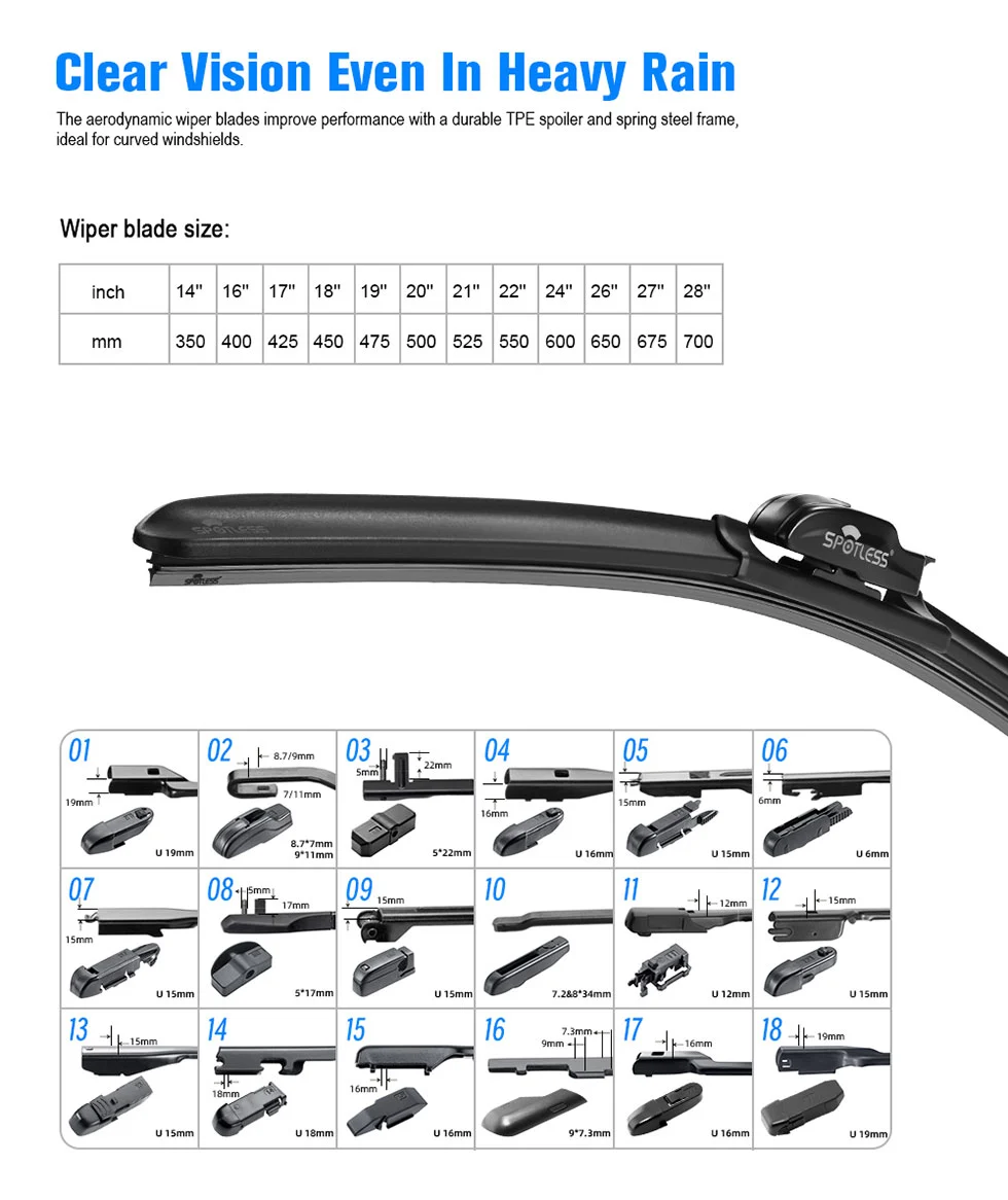 Front Windshield Wiper Blades